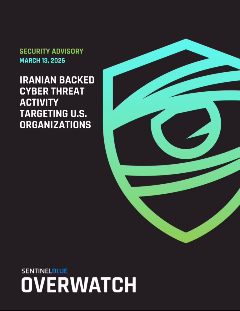 March Sentinel Blue Overwatch Threat Intelligence Brief